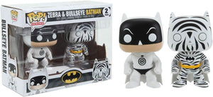 Val Kilmer signed 2 Pack Funko Pop DC Bullseye Batman & Zebra Batman Exclusive