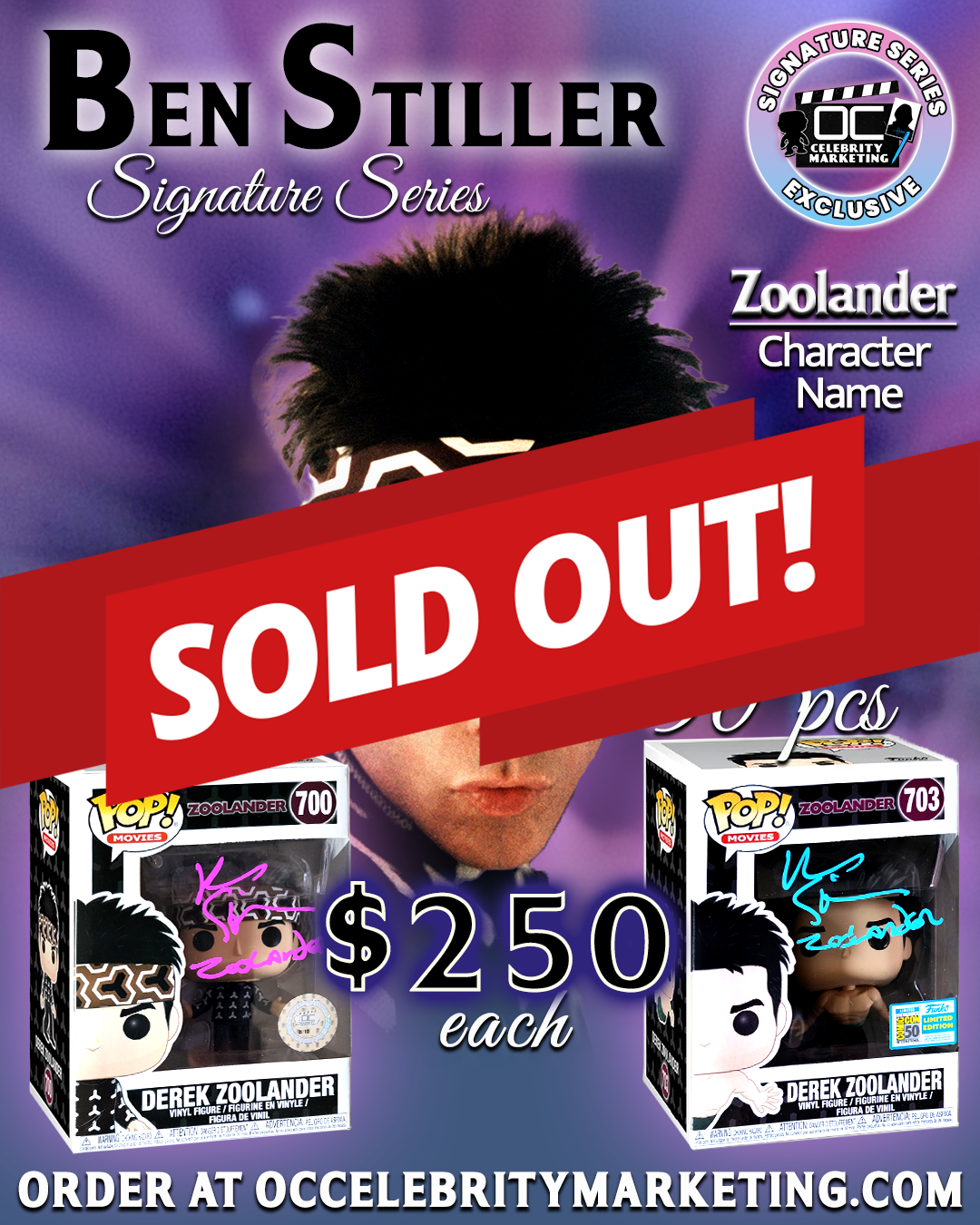 Ben Stiller Signature Series: Zoolander Funko Pop! #700 or #703