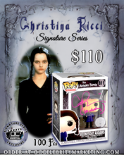 Load image into Gallery viewer, Christina Ricci Signature Series - The Addams Family Wednesday Addams Funko #811 (#/100)
