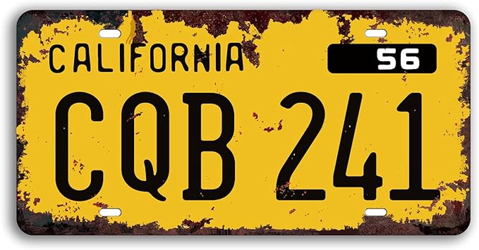 Keith Gordon signed Christine 1958 Plymouth Fury Prop Replica Metal Stamped License Plate, Vintage Distressed Style, 12x6 Inch