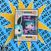 Load image into Gallery viewer, Tiffany Vollmer signed FYE Exclusive Dragon Ball Bulma Funko 1286 QR OCCM-Quote4
