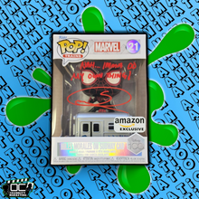 Load image into Gallery viewer, Shameik Moore signed Disney 100 Marvel Miles Morales on subway car Funko w/quote
