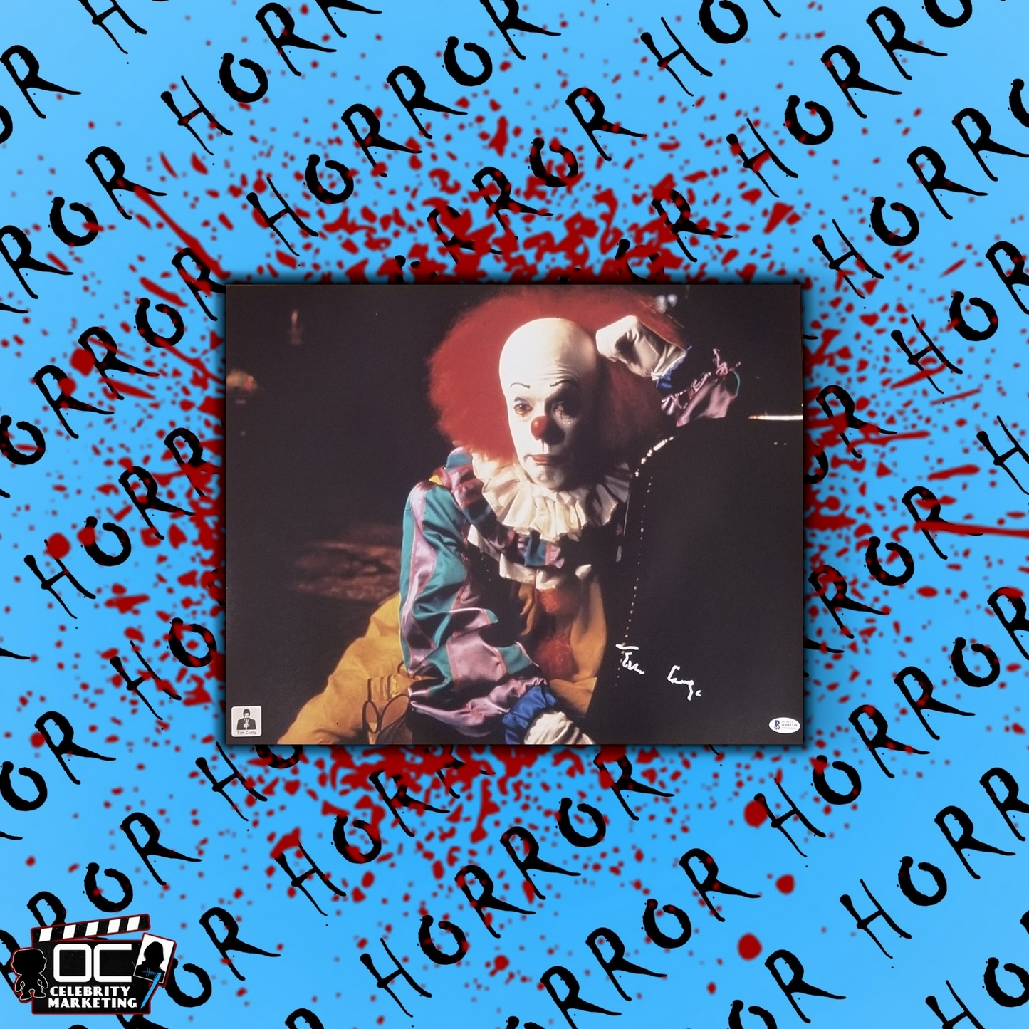 Tim Curry signed 16x20 IT the movie photo Image #2 Beckett Authenticated with Tim Curry's Official COA