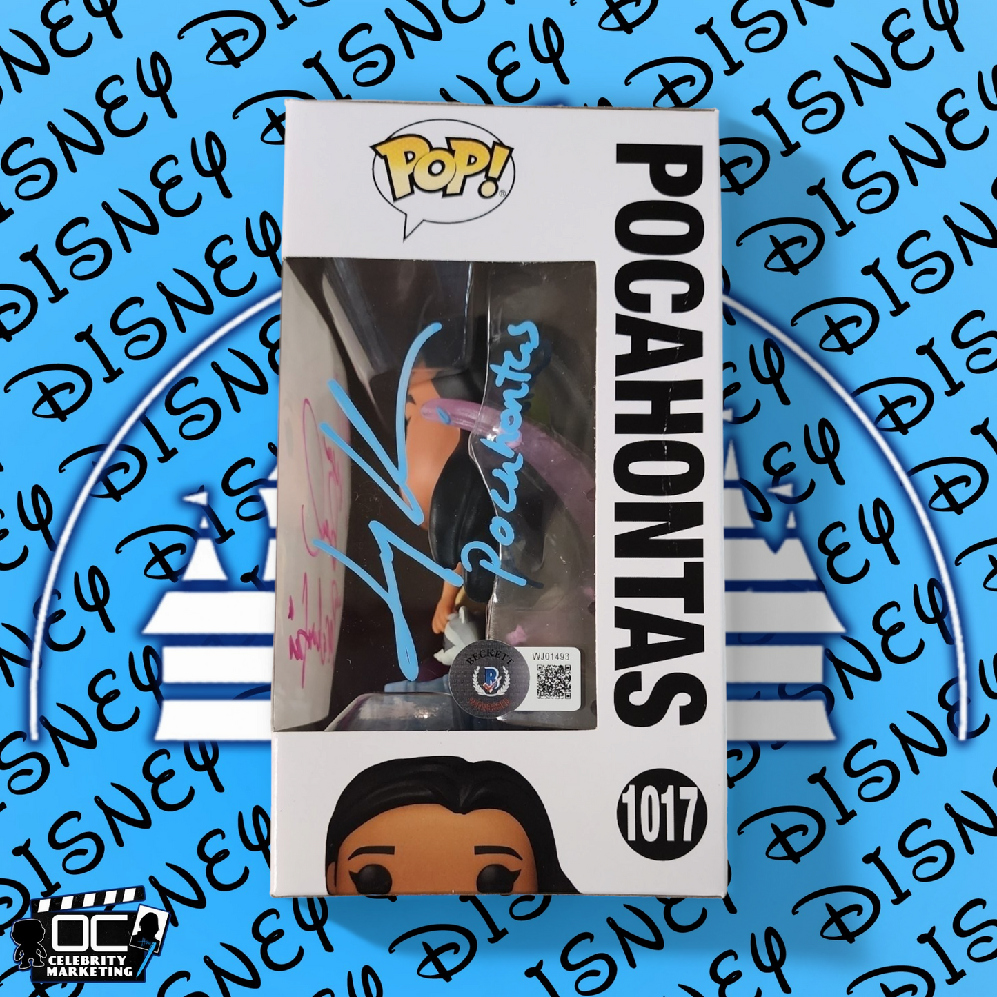 Irene Bedard, Judy Kuhn signed Disney Princess Pocahontas Funko 1017 BAS OCCM QR