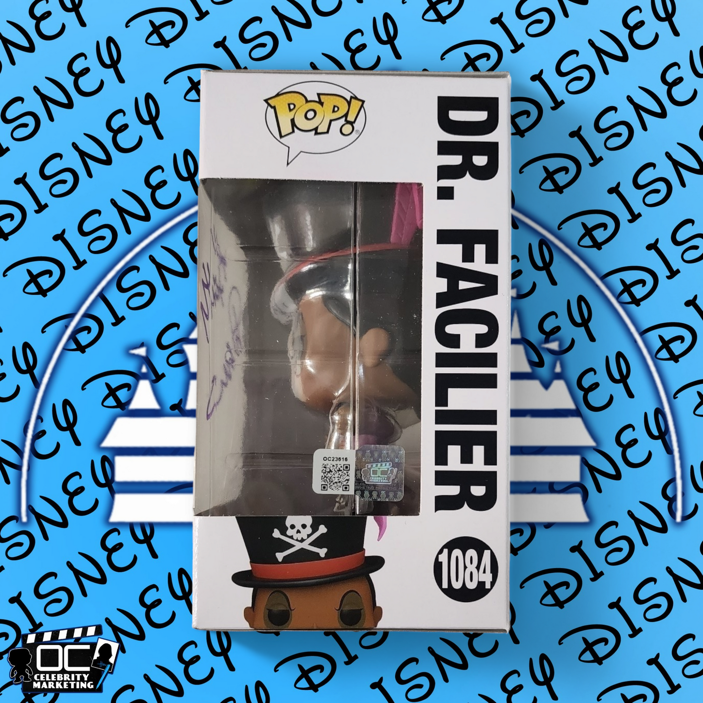 Keith David signed Disney Villains Dr. Facilier Funko #1084 OCCM QR code Auto-P
