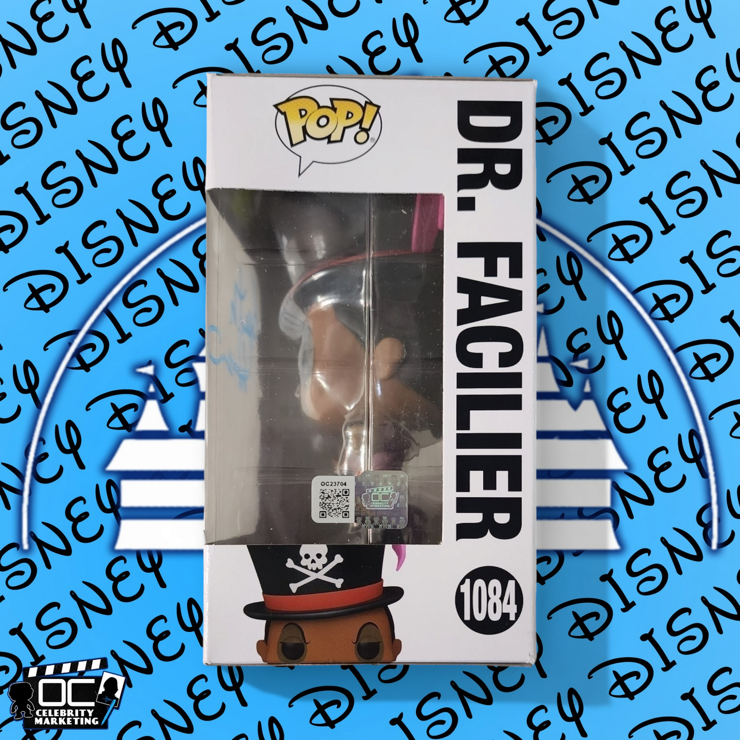 Keith David signed Disney Villains Dr. Facilier Funko #1084 OCCM QR code Auto-A