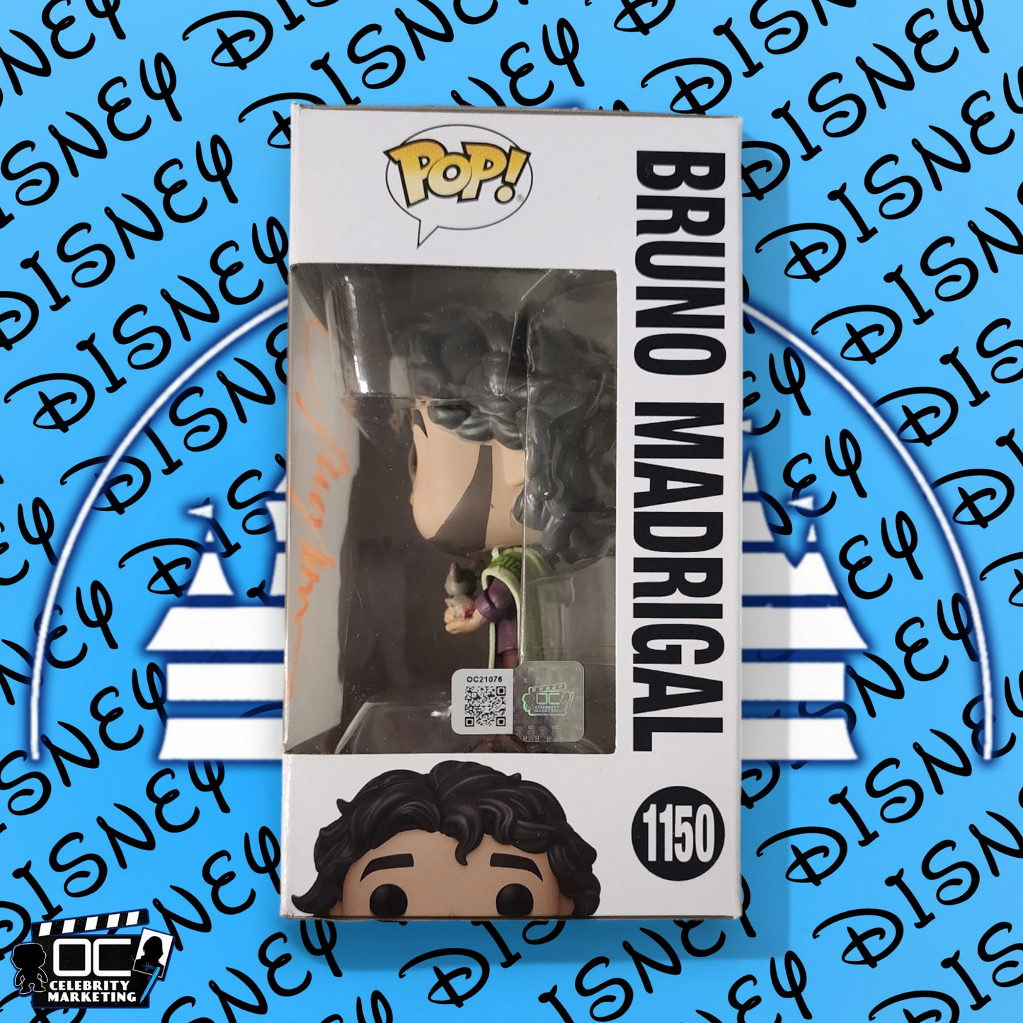 John Leguizamo signed Disney Encanto Bruno Madrigal Funko 1150 OCCM QR Autograph