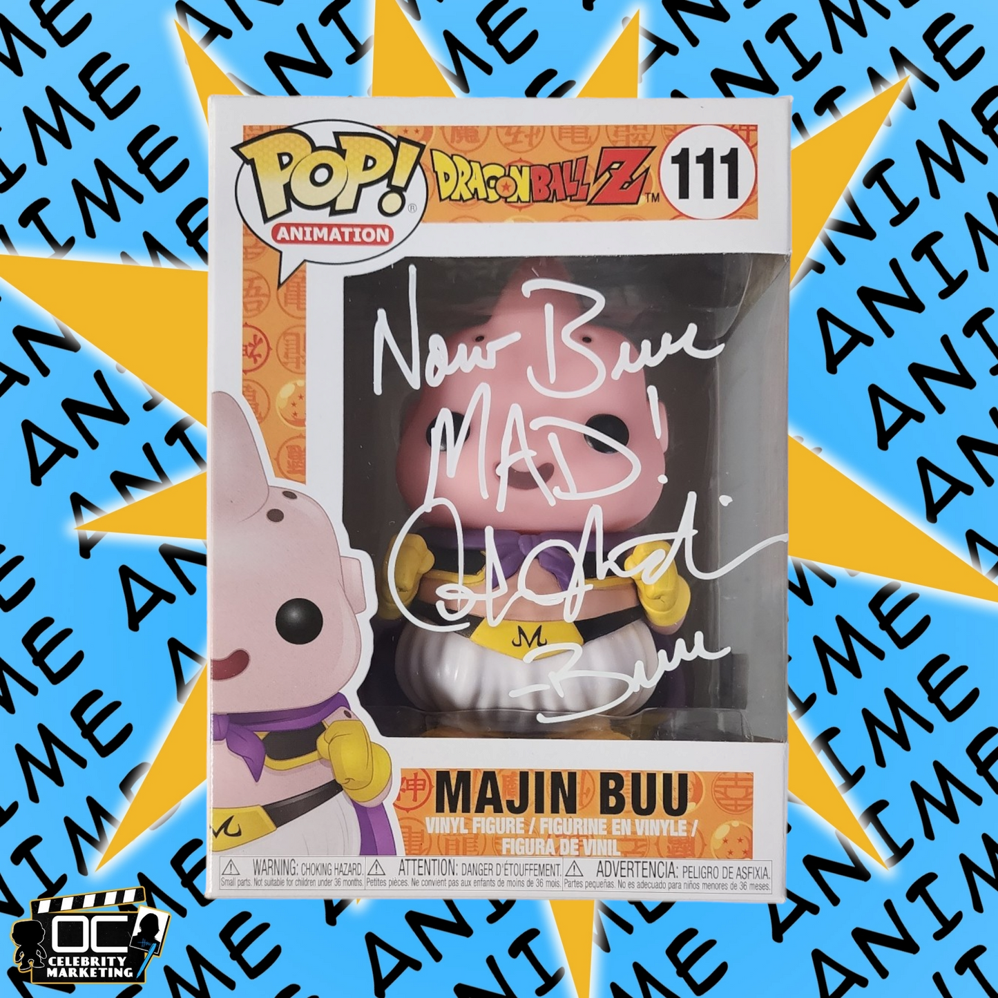 Josh Martin signed Dragon Ball Z Majin Buu Funko 111 autograph QR code OCCM-QW1