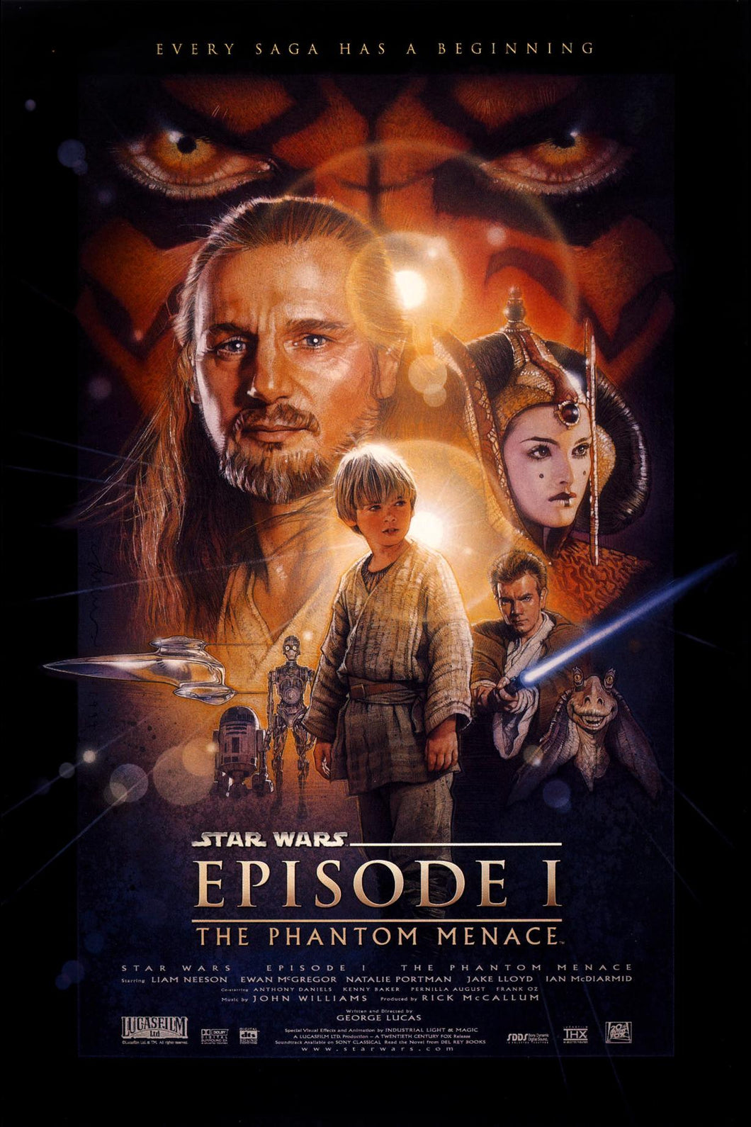 Ahmed Best signed STAR WARS Episode I: The Phantom Menace Movie Poster Photo (8x10 or 11x17)