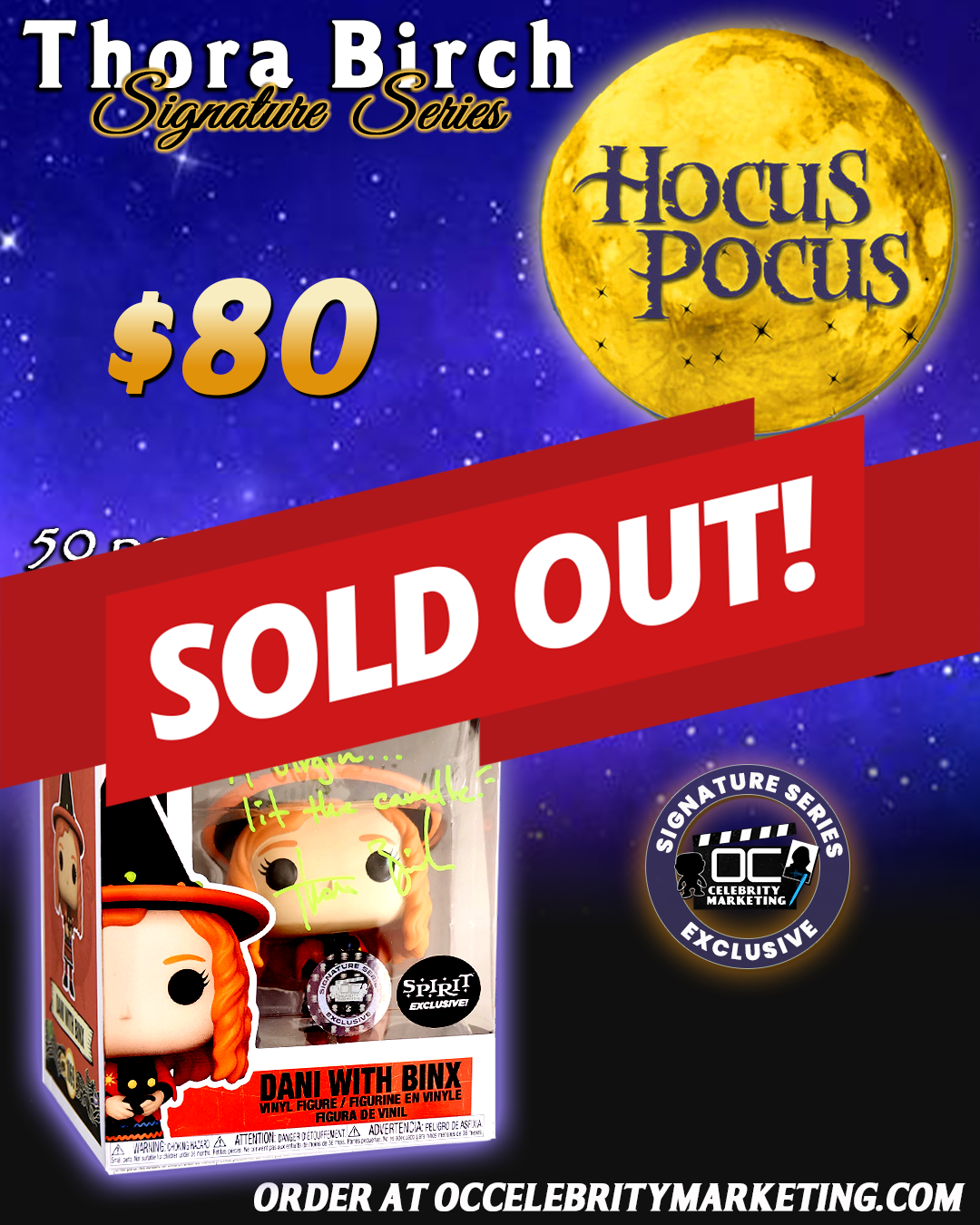 Thora Birch Signature Series: Hocus Pocus Spirit Exclusive Dani with Binx Funko #1069 (#/50)