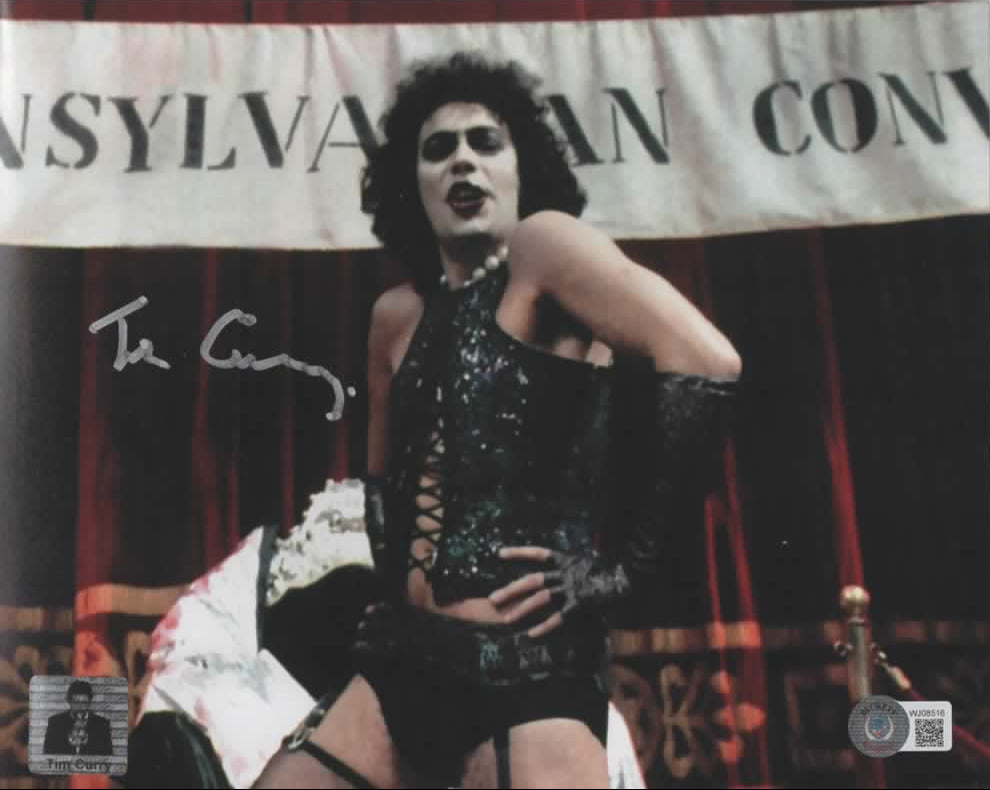 Tim Curry 8x10 autographed Rocky Horror Frank-N-Furter Photo Beckett QR authenticated with Tim Curry Holo