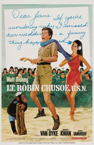 Dick Van Dyke signed LT. Robin Crusoe, U.S.N. Poster Image #1 (8x10, 11x17)