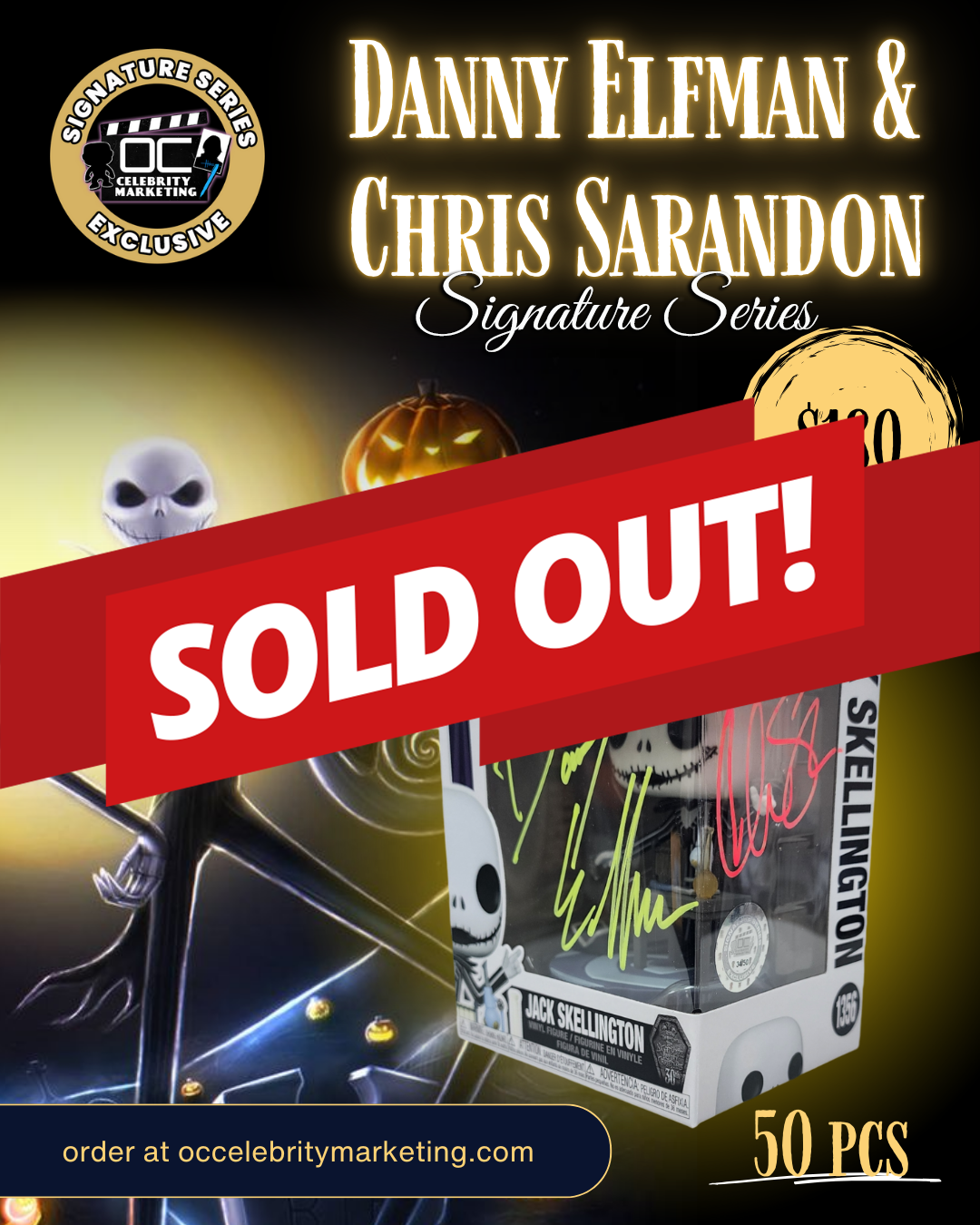 Danny Elfman & Chris Sarandon Signature Series: Disney NBC Jack Skellington Funko #1356 (#/50)