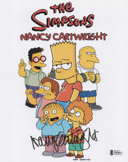 Nancy Cartwright signed 8x10 The Simpsons Character Collage photo