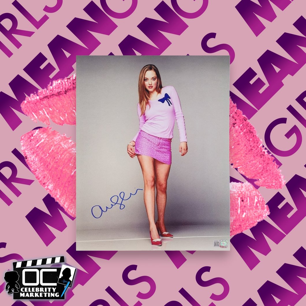 Amanda Seyfried signed 8x10 Mean Girls(2004) Karen Smith photo OCCM QR code auto