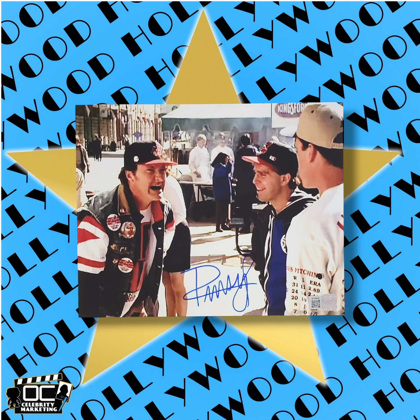 Randy Quaid signed 8x10 Major League screaming photo OCCM QR code Autographed