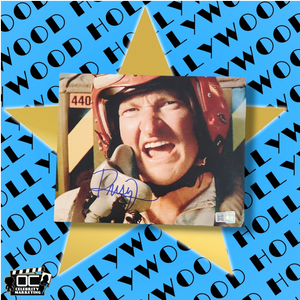 Randy Quaid signed 8x10 Independence Day Russel close up photo OCCM QR code Auto