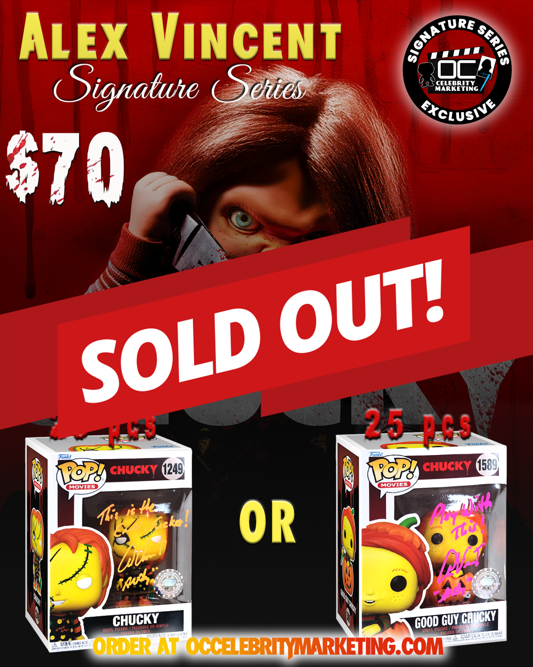 Alex Vincent Signature Series Chucky Funko Pop! (#/25)
