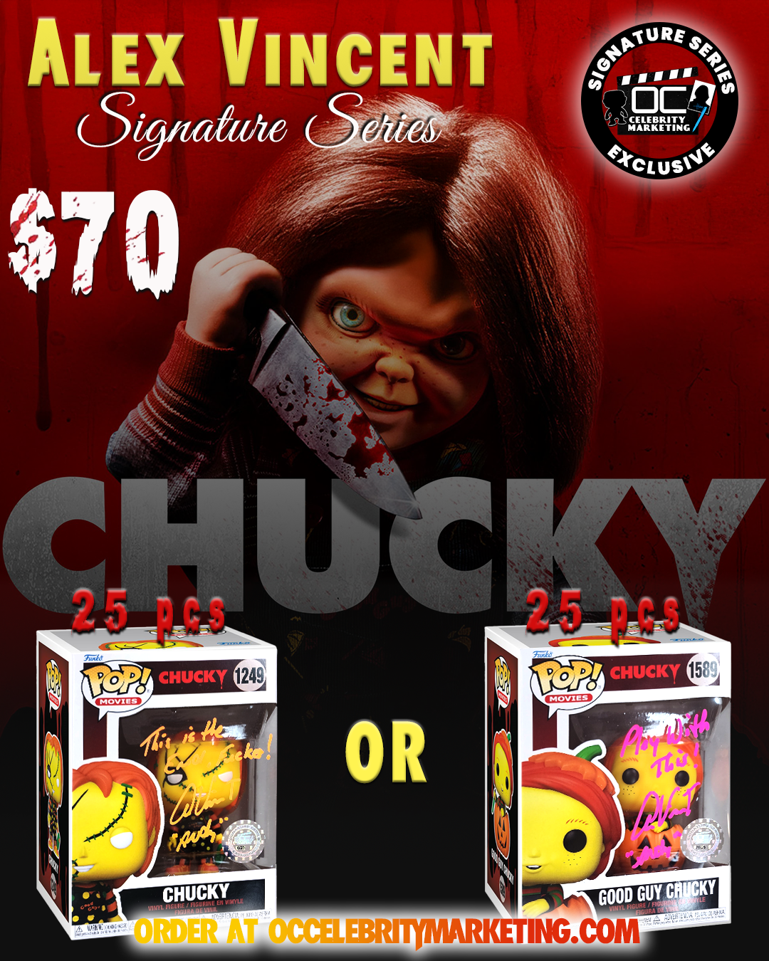 Alex Vincent Signature Series Chucky Funko Pop! (#/25)