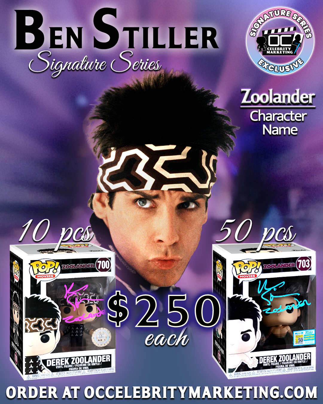 Ben Stiller Signature Series: Zoolander Funko Pop! #700 or #703