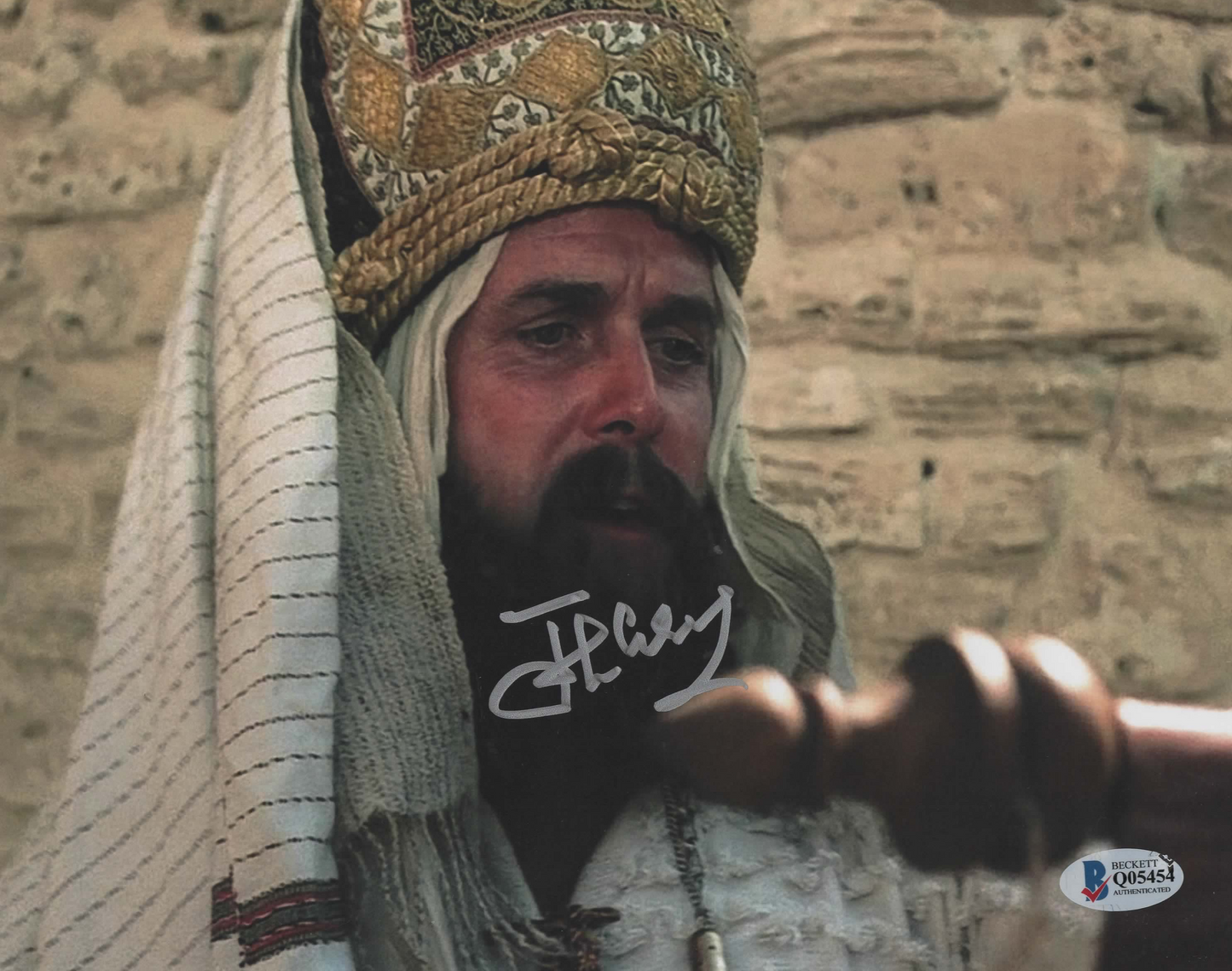 John Cleese signed 8x10 Monty Python's Life of Brian High Priest photo