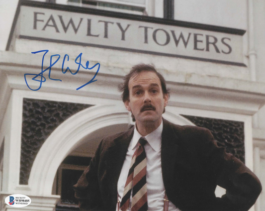 John Cleese signed 8x10 Fawlty Towers photo autographed Beckett QR code hologram
