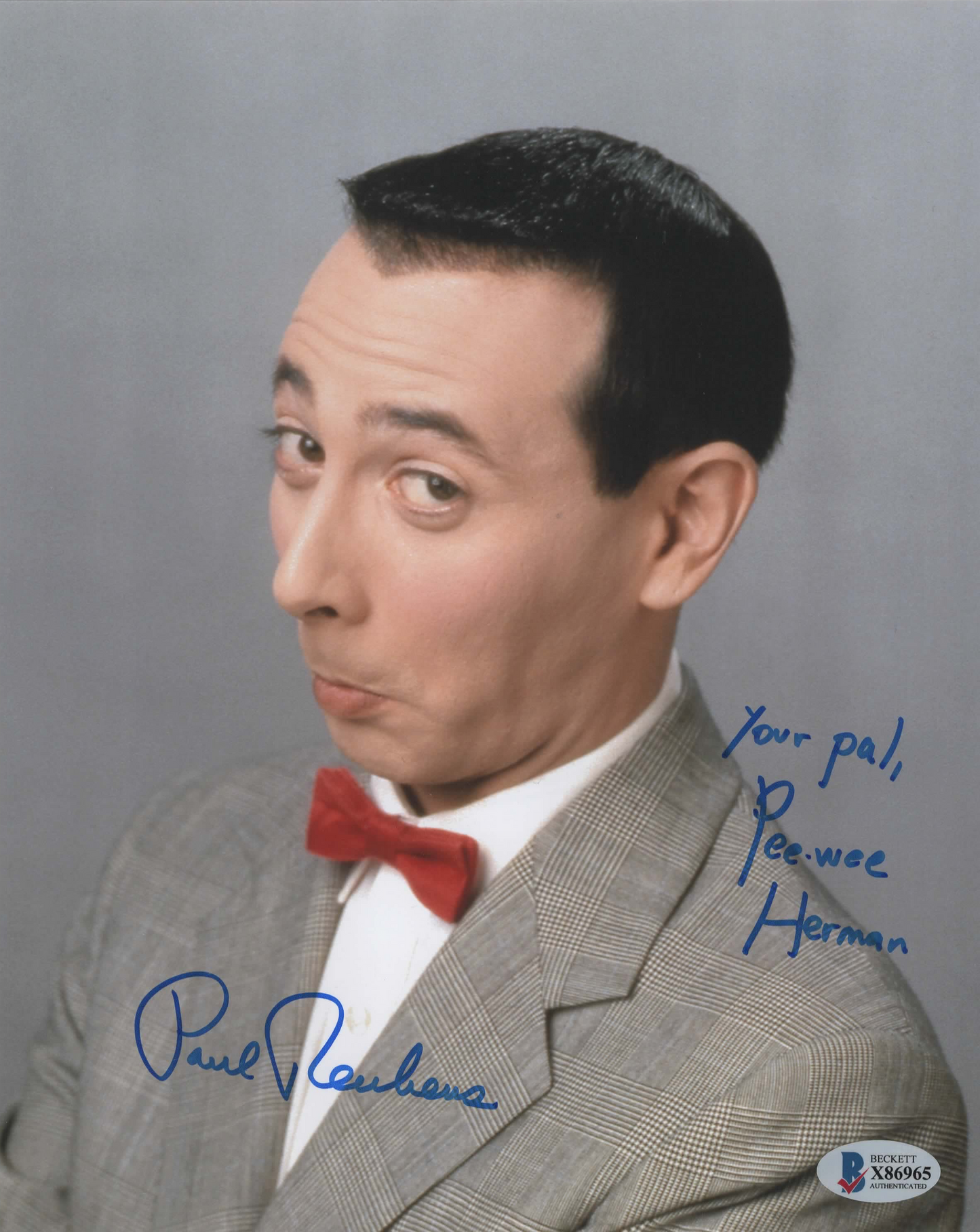 Paul Reubens signed 8x10 Pee-wee Herman Photo