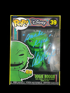 Ken Page signed BLKLT Oogie Boogie Funko Snake Eyes NBC #39 OCCM Auto COA