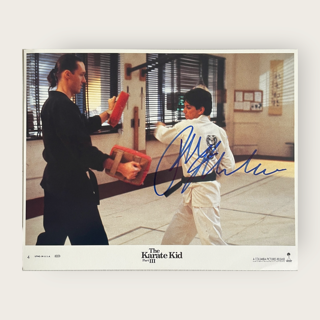 Ralph Macchio signed 8x10 Lobby Card Karate Kid Part III auto BAS Hologram only
