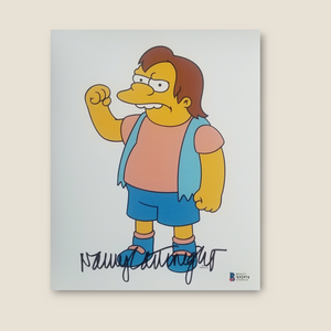 Nancy Cartwright signed 8x10 Nelson Muntz The Simpsons photo auto BAS COA