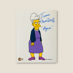 Tress MacNeille signed 8x10 Agnes The Simpsons photo autograph Beckett QR code-W