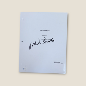 MEL BROOKS Autographed YOUNG FRANKENSTEIN Screenplay Title Page Beckett COA