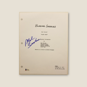 MEL BROOKS Autographed Original Screenplay Title Page BLAZING SADDLES BAS COA