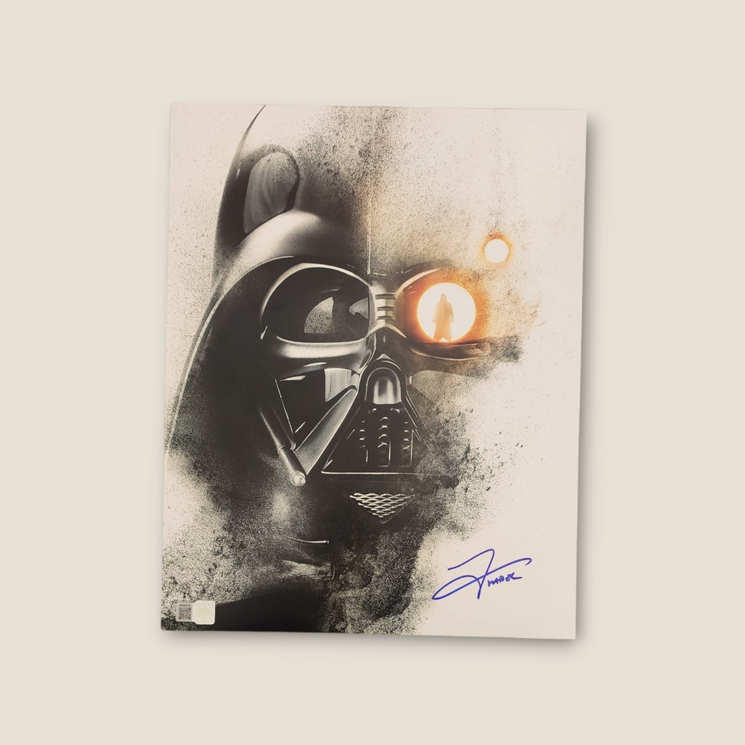 Tom O'Connell signed 11x14 Darth Vader photo Obi-Wan Kenobi Series OCCM QR code