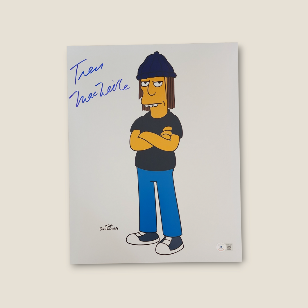 Tress MacNeille signed 11x14 Jimbo Jones The Simpsons photo auto Beckett QR code