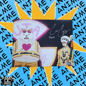 Cris George signed 11x14 One Piece Anime Bepo heart photo OCCM QR code Auto