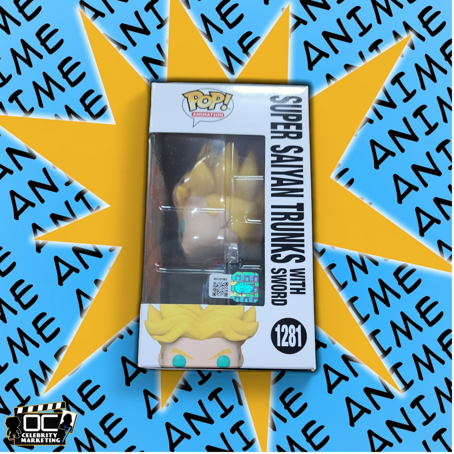 Eric Vale signed Dragon Ball Super Saiyan Trunks w/ sword Funko #1281 OCCM QR-QO