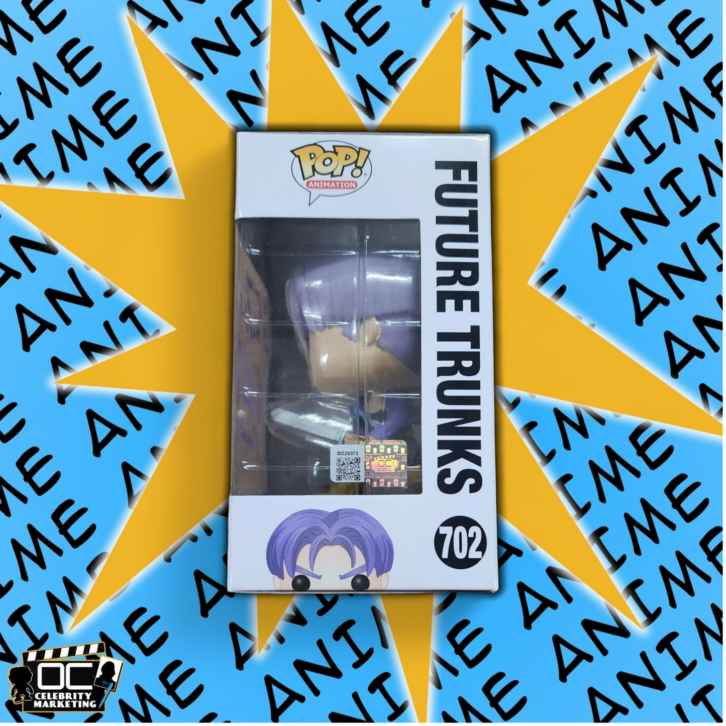 Eric Vale signed Dragon Ball Z Future Trunks Funko #702 auto QR code OCCM -QP