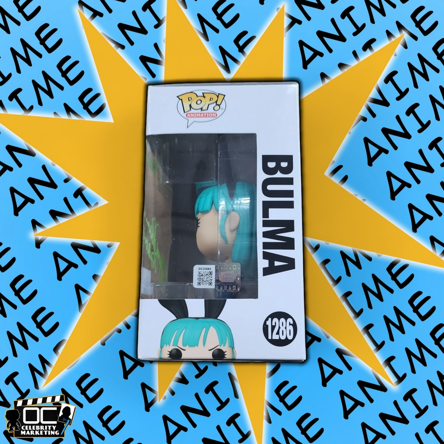 Tiffany Vollmer signed FYE Exclusive Dragon Ball Bulma Funko 1286 QR OCCM-Quote1