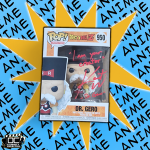 Kent Williams signed Dragon Ball Z Dr. Gero Funko 950 autographed QR code OCCM-R