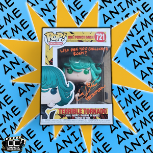 Corina Boettger signed One Punch Man Terrible Tornado Funko #721 QR code OCCM-Q1