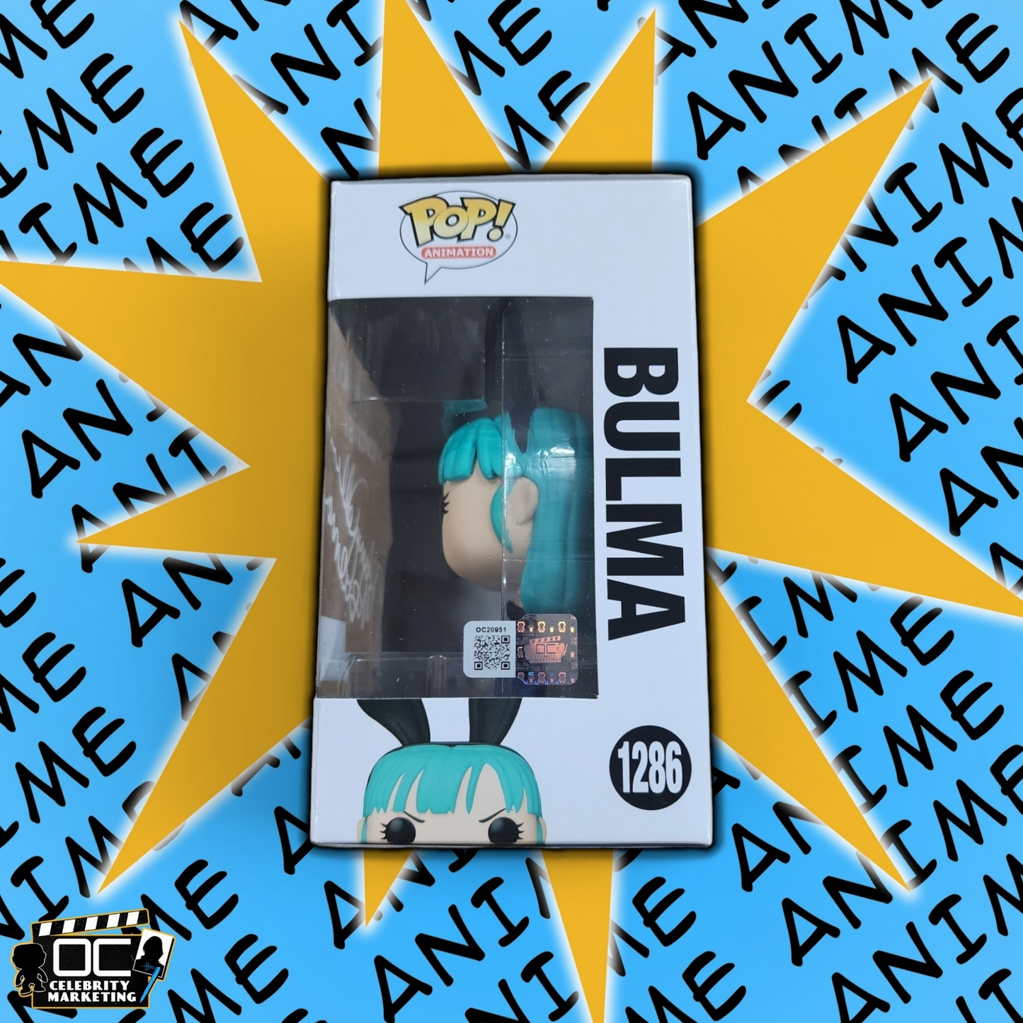 Tiffany Vollmer signed FYE Exclusive Dragon Ball Bulma Funko 1286 QR OCCM-Quote3