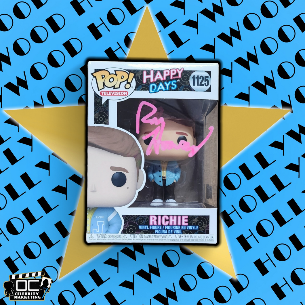 Ron Howard signed Happy Days Richie Funko 1125 OCCM QR code autographed - Pink