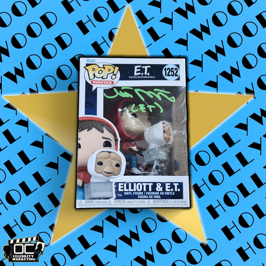 Matt De Meritt signed Elliott & E.T. Funko #1252 autograph QR code OCCM-Green