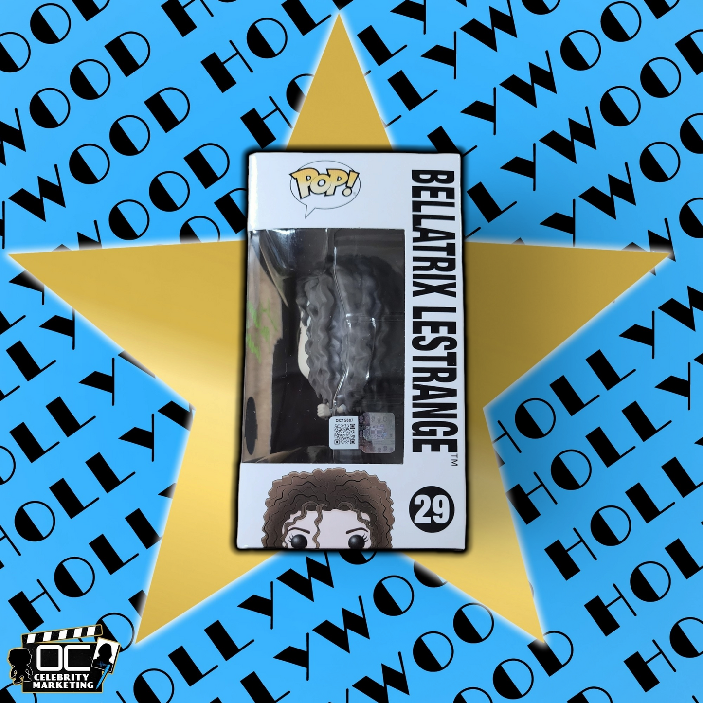 Helena Bonham Carter signed Harry Potter SE Bellatrix Lestrange Funko #29 QR -G