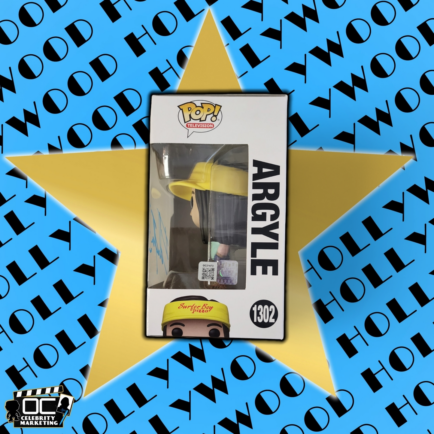 Eduardo Franco signed Netflix Stranger Things Argyle Funko #1302 OCCM QR code-B