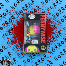 Load image into Gallery viewer, Tim Curry signed E.E. Blacklight LE IT The Movie Pennywise Funko QR BAS (Pink)
