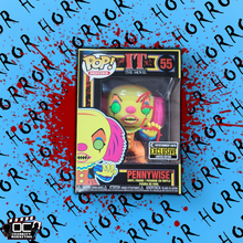 Load image into Gallery viewer, Tim Curry signed E.E. Blacklight LE IT The Movie Pennywise Funko 55 QR OCCM(Red)
