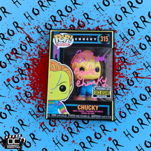 Load image into Gallery viewer, Alex Vincent Ed Gale signed Bride of Chucky E.E. BL LE Chucky Funko #315 QR OCCM
