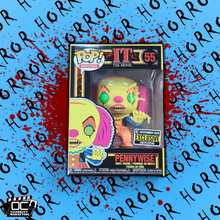 Load image into Gallery viewer, Tim Curry signed E.E. Blacklight LE IT The Movie Pennywise Funko QR OCCM(Yellow)
